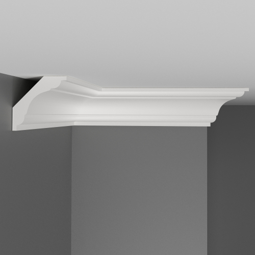 Плинтус потолочный ударопрочный гладкий Decomaster D124 50х50х2000мм