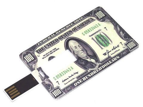 Флэш-память USB Кредитка 100 USD 8Гб