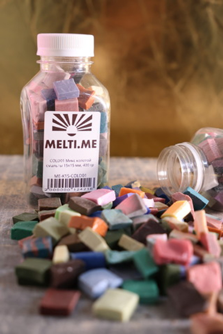 COLD01 Микс колотой смальты 15х15 мм, 400 гр