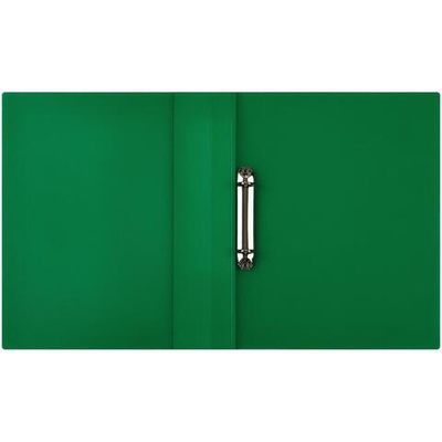 Папка на 2 кольцах А4 700мкм, зеленая "Кристалл" (Стамм)