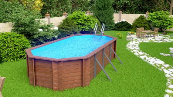 Морозоустойчивый сборный бассейн 600 х 250 см &quot;Ангара&quot; овальный