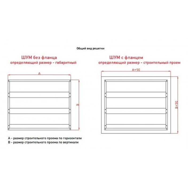 Решетка шумопоглощающая акустическая ШУМ2-300