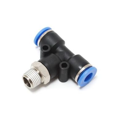 Фитинг Т-образный для пластиковых трубок 12мм с наружной резьбой 1/2'' Partner SPB12-04