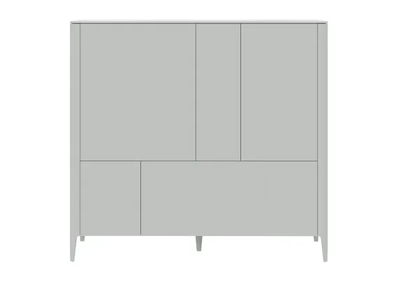 Шкаф Type 3 двери 2 ящика высота 135 см (светло-серый)