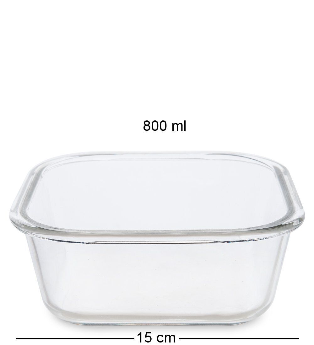 GAEM Home HM-01/27-B Контейнер квадратный стеклянный 800 мл