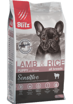 Blitz 500г Sensitive Puppy Lamb&Rice Сухой корм для щенков Ягненок и рис