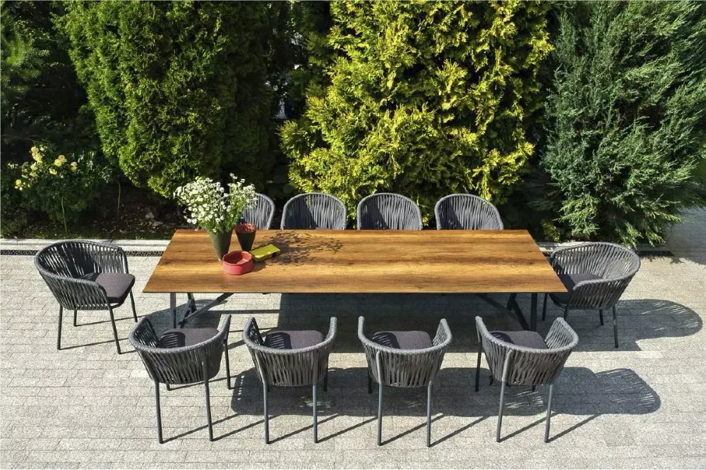 "Санта-Фе" обеденная группа на 10 персон, стол HPL, плоский роуп