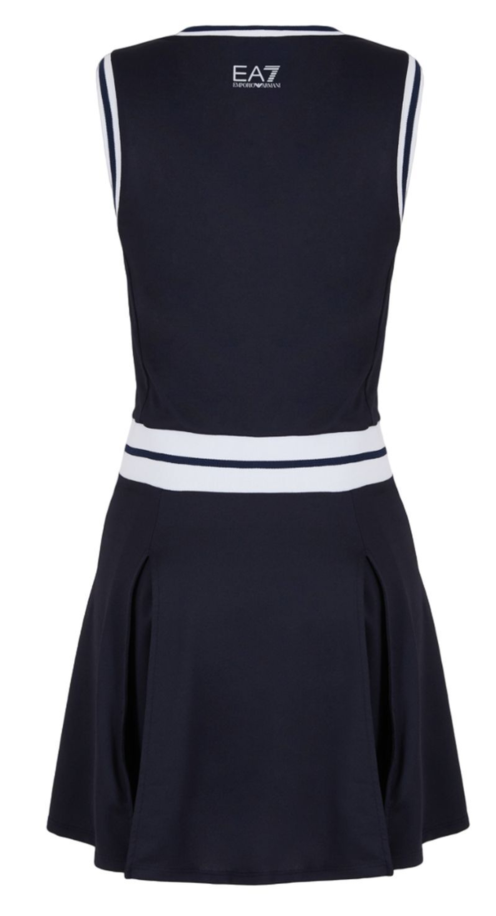 Теннисное платье EA7 Woman Jersey Dress - navy blue