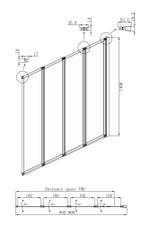Шторка для ванны Ambassador Bath Screens 16041110R (90х140) хром,стекло прозрачное,складная,1 место