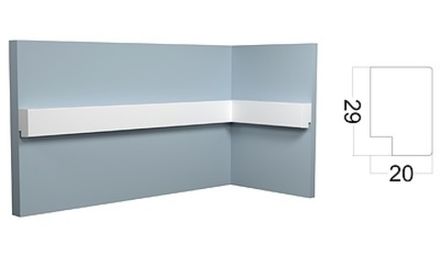 Молдинг Контур под покраску, 29x20 мм