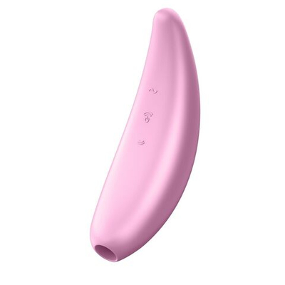 Розовый вакуум-волновой стимулятор Satisfyer Curvy 3+ (Цвет: розовый)