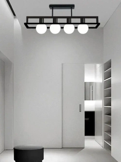 Люстра потолочная на кухню,в гостиную,светильник лофт,черный,E27,AYHOME