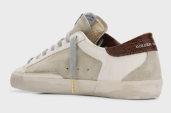 Мужские кеды Super-Star Leather Low-Top Sneakers with Lizard-Effect