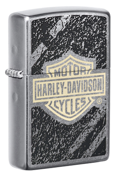 Легендарная классическая американская бензиновая широкая зажигалка ZIPPO Harley-Davidson 49656 в подарочной коробке