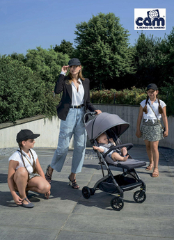 Прогулочная коляска Cam Compass 2.0 201 зелёный жаккард