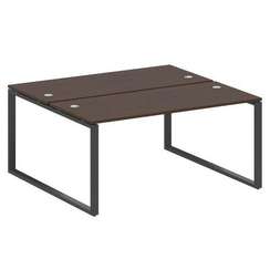 Metal System Рабочая станция на О-образном м/к БО.РАС-СП-2.4 Венге Цаво/Металл Антрацит 1600*1475*75