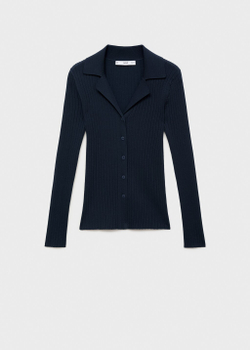 Кардиган с большими лацканами