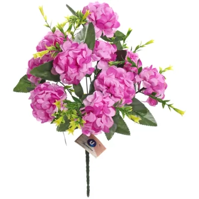 Искусственные цветы «Цветочная мелодия» Гортензии 40см 10 цветков сиреневые