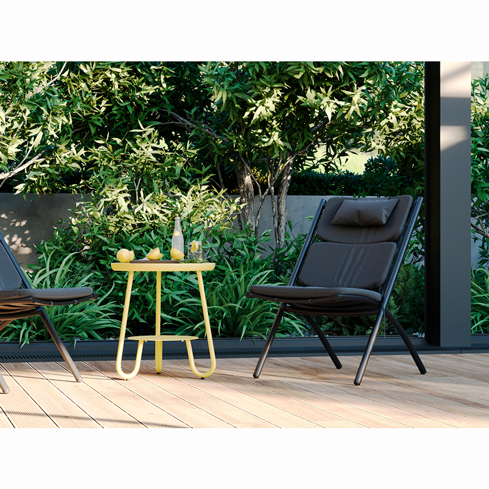 Столик журнальный stian, D50 см, желтый