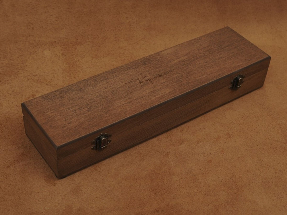 Якутский нож "Амга", сталь Х12МФ, рукоять черный мореный граб