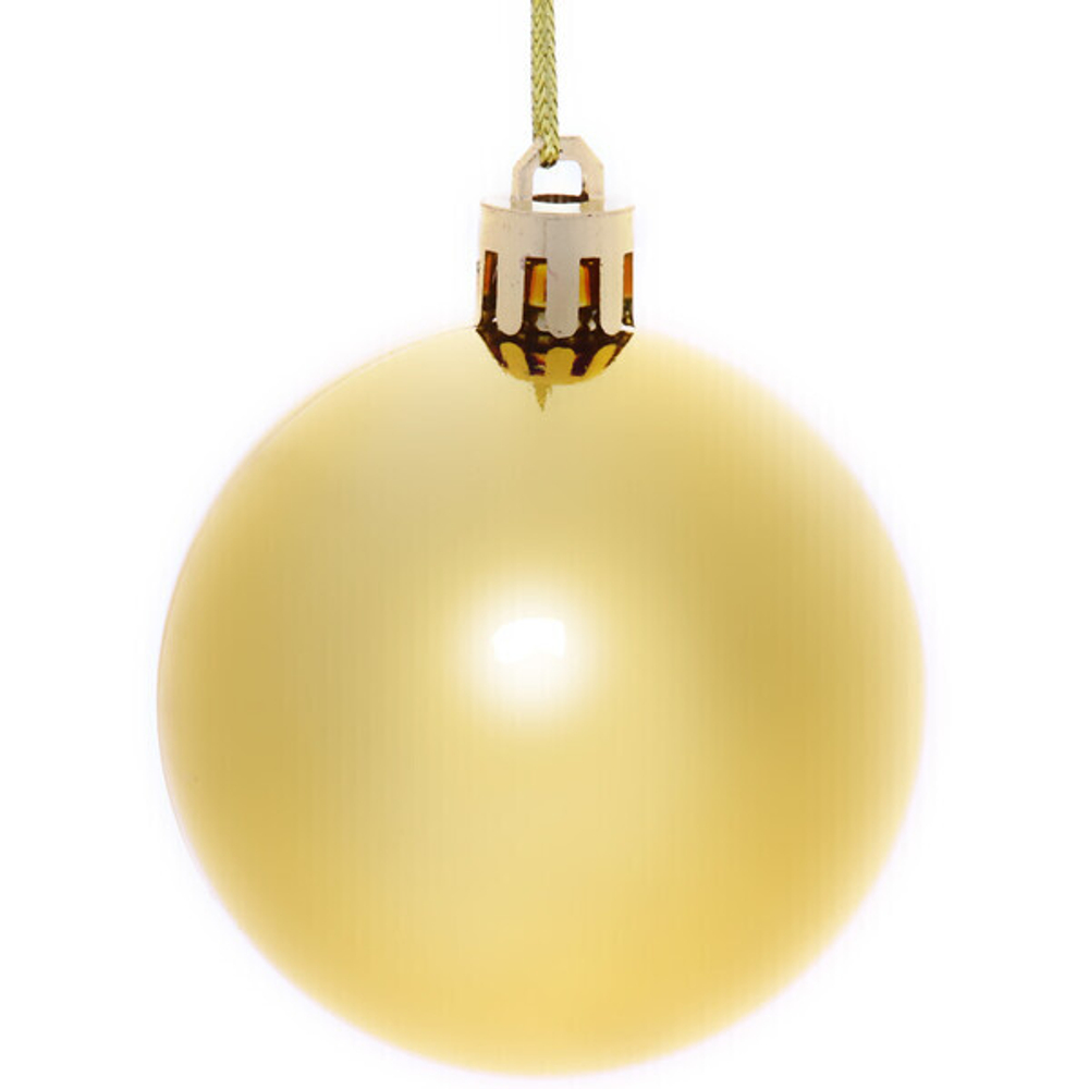 Новогодние шары 6 см (набор 24 шт) «Глянец», золото