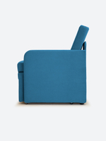 Кресло-кровать "Миник" с левым подлокотником, под правую руку, велюр Dream Denim