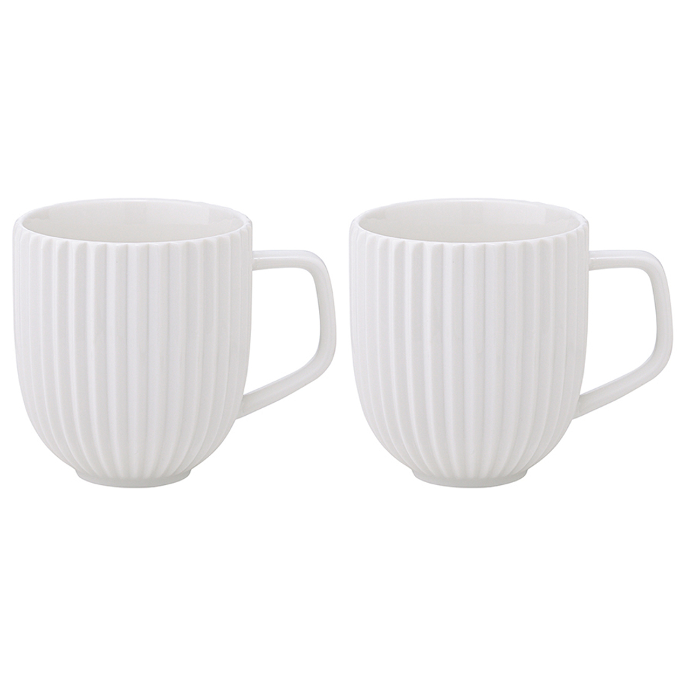 Набор из двух кружек белого цвета из коллекции edge, 400 мл