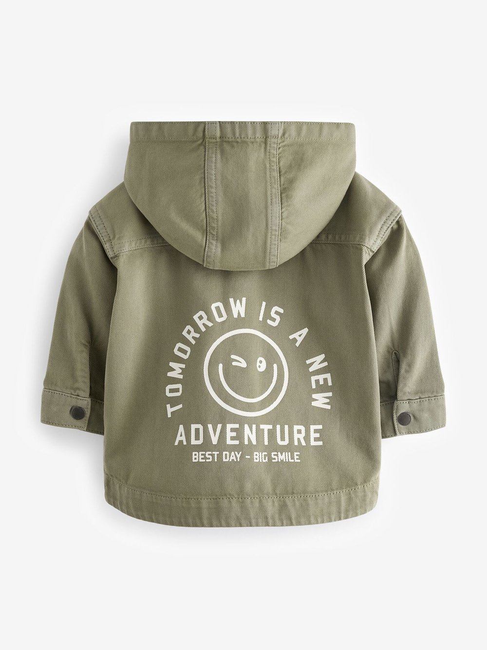 Куртка джинсовая с капюшоном для мальчика Next K83-426, Хаки