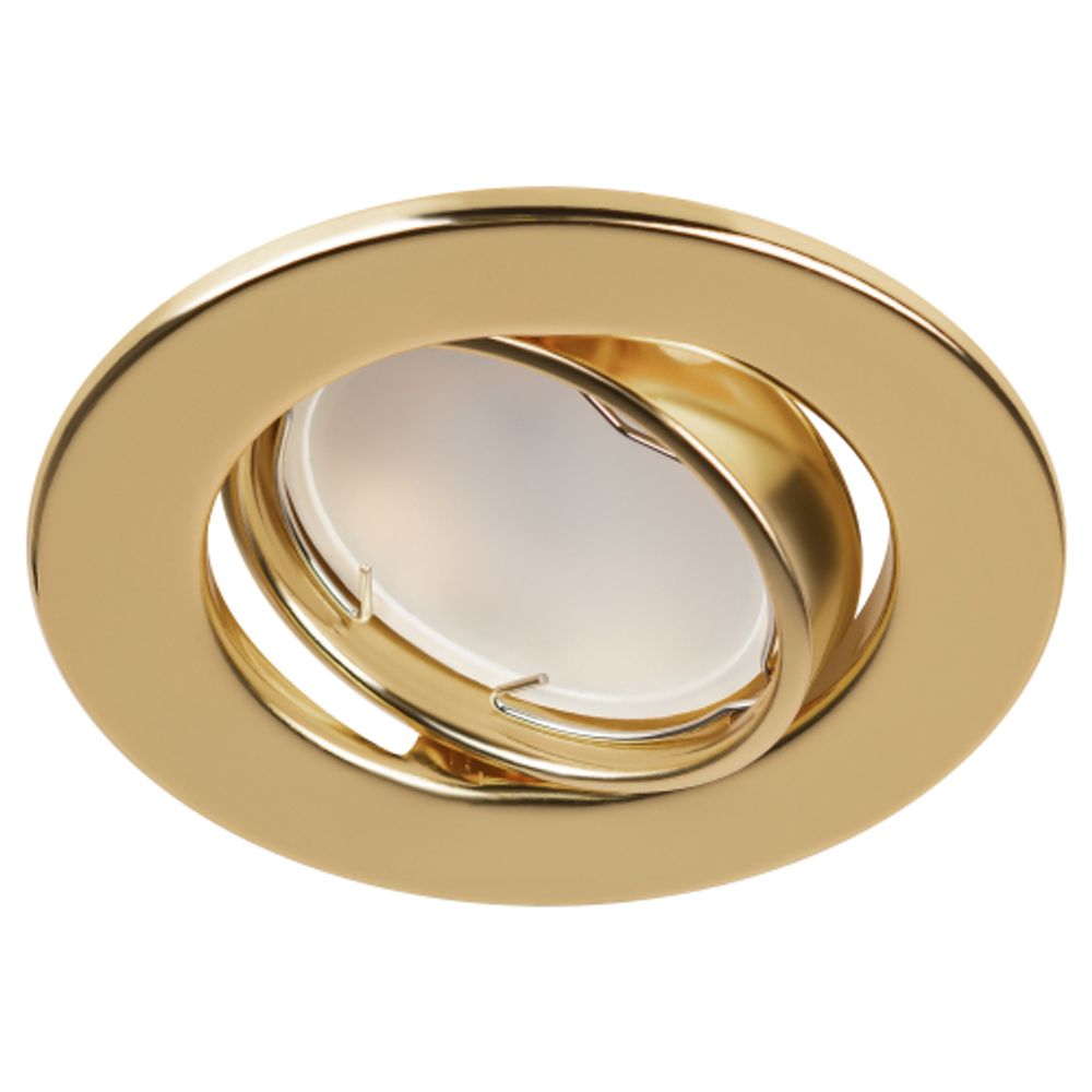 Светильник встраиваемый штампованный ЭРА ST2A GD под лампу MR16 GU5.3 поворотный золото | Штампованные встраиваемые светильники