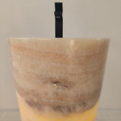 Раковина напольная из оникса Yellow ON-04198 (40*40*90 см)