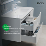 Тумба с умывальником IDDIS Edifice, подвесная, 100 см, белая, EDI10W1i95K