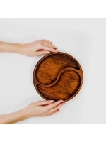 Деревянная менажница "Инь-Янь" из кедра