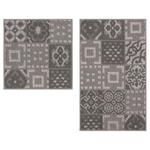 Набор ковриков д/ванной Shahintex LOOP ITALIANO  50*80+50*50 "мозаика" серый