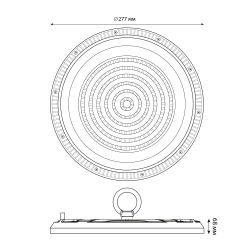 ULY-U37D-150W-4000K IP65 GREY Светильник светодиодный промышленный. Белый свет 4000K. Угол 90 градусов. TM Uniel
