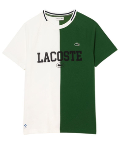 Мужская теннисная футболка Lacoste Sport x Daniil Medvedev Ultra-Dry Tennis T-Shirt - white/green