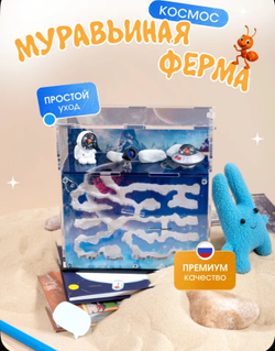 Муравьиная ферма с муравьями в подарок "Космос"