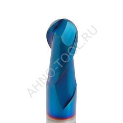 Фреза твердосплавная сферическая  6мм (L=50, l=12, хв=6) Z2 35° по закаленной стали BRHM-2B-R3.0 HRC