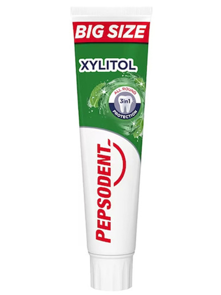 Зубная паста Pepsodent Xylitol, для всей семьи, содержит фторид и ксилит, 125 мл