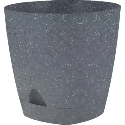 Горшок для цветов InGreen Amsterdam D140мм 1,35л с прикорневым поливом, тёмный камень
