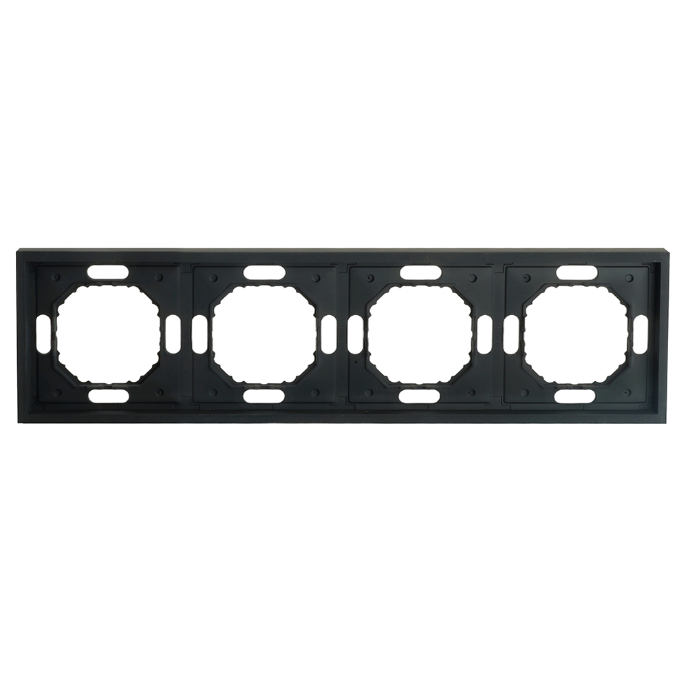 Рамка STEKKER, PFR00-5004-05 4-местная, серия Эмили, черный уголь, soft touch 49861