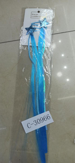 Заколки 2 шт с бантом с блестками, пакет с-30966