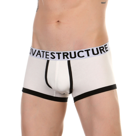 Мужские трусы боксеры белые Private Structure Spectrum Low Rise Trunk White