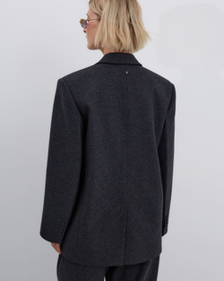 Жакет с хлястиком из шерсти Диор Кутюр темно-серый