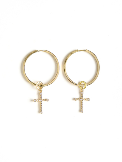 Серьги White Cross Congo Gold