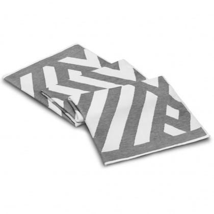 Полотенце пляжное 100x180 L'appartement Geometric white/anthracite белый/темно-серый