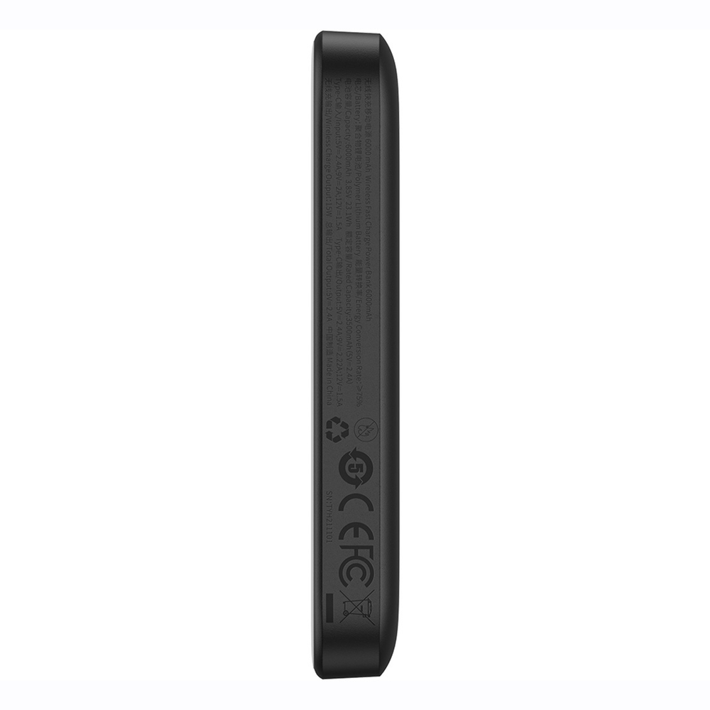 Внешний аккумулятор + Беспроводная зарядка Baseus Magnetic Wireless Charging Power Bank C+Qi 6000mAh 20W (MagSafe) - Black