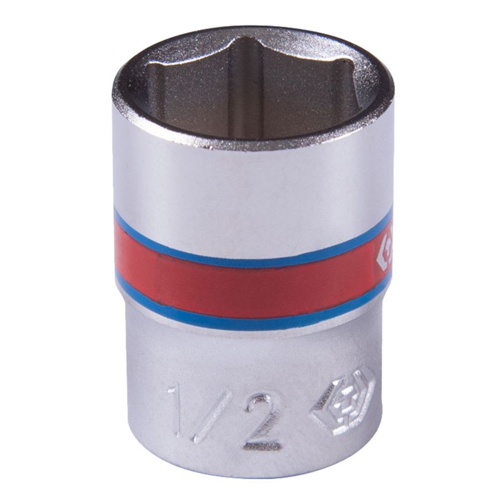 KING TONY (233516S) Головка торцевая стандартная шестигранная 1/4&quot;, дюймовая 1/2&quot;