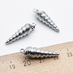 Подвеска Ракушка, цвет серебро (родий), размер 27*7 мм, цена за 1 шт