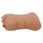 Темно-бежевый двусторонний мастурбатор Zoey - ротик и вагина