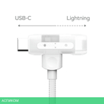 Кабель Momax 1-Link Flow Duo 2-in-1 DL56W 1.5м White